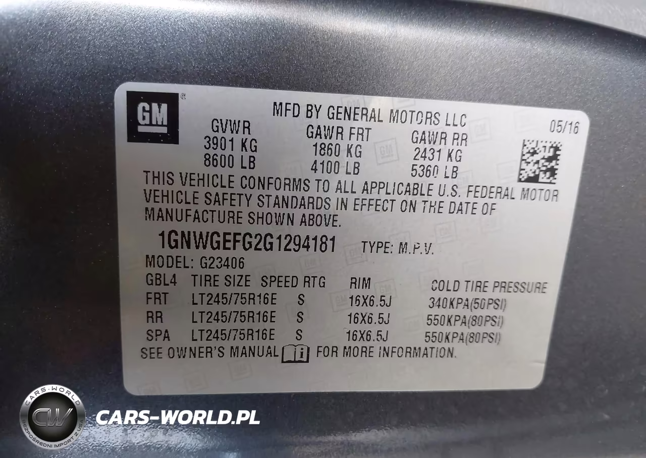 2016 Chevrolet Express 2500 Ls VIN:1GNWGEFG2G1294181 - 9