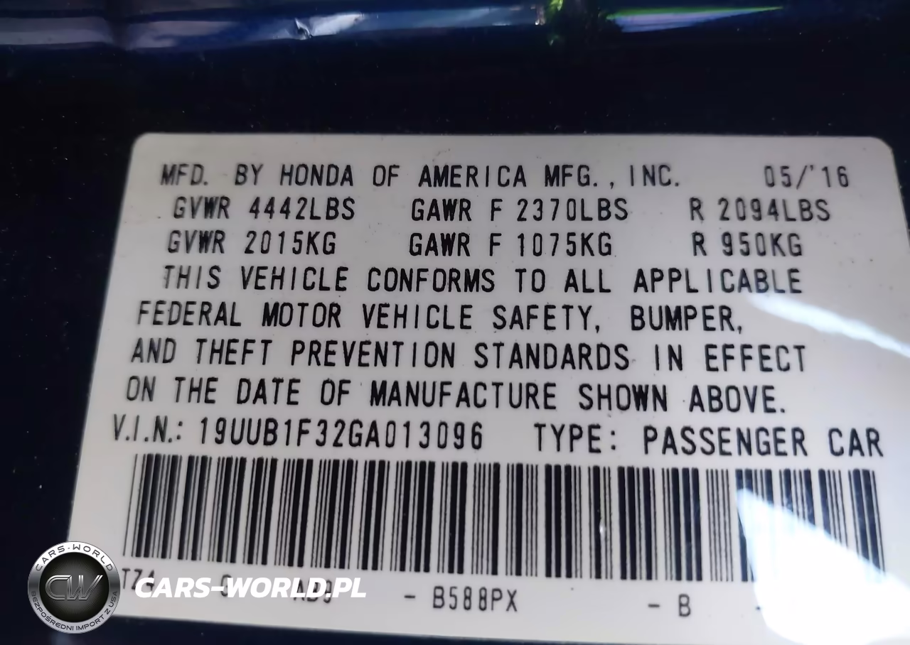 2016 Acura Tlx VIN:19UUB1F32GA013096 - 9
