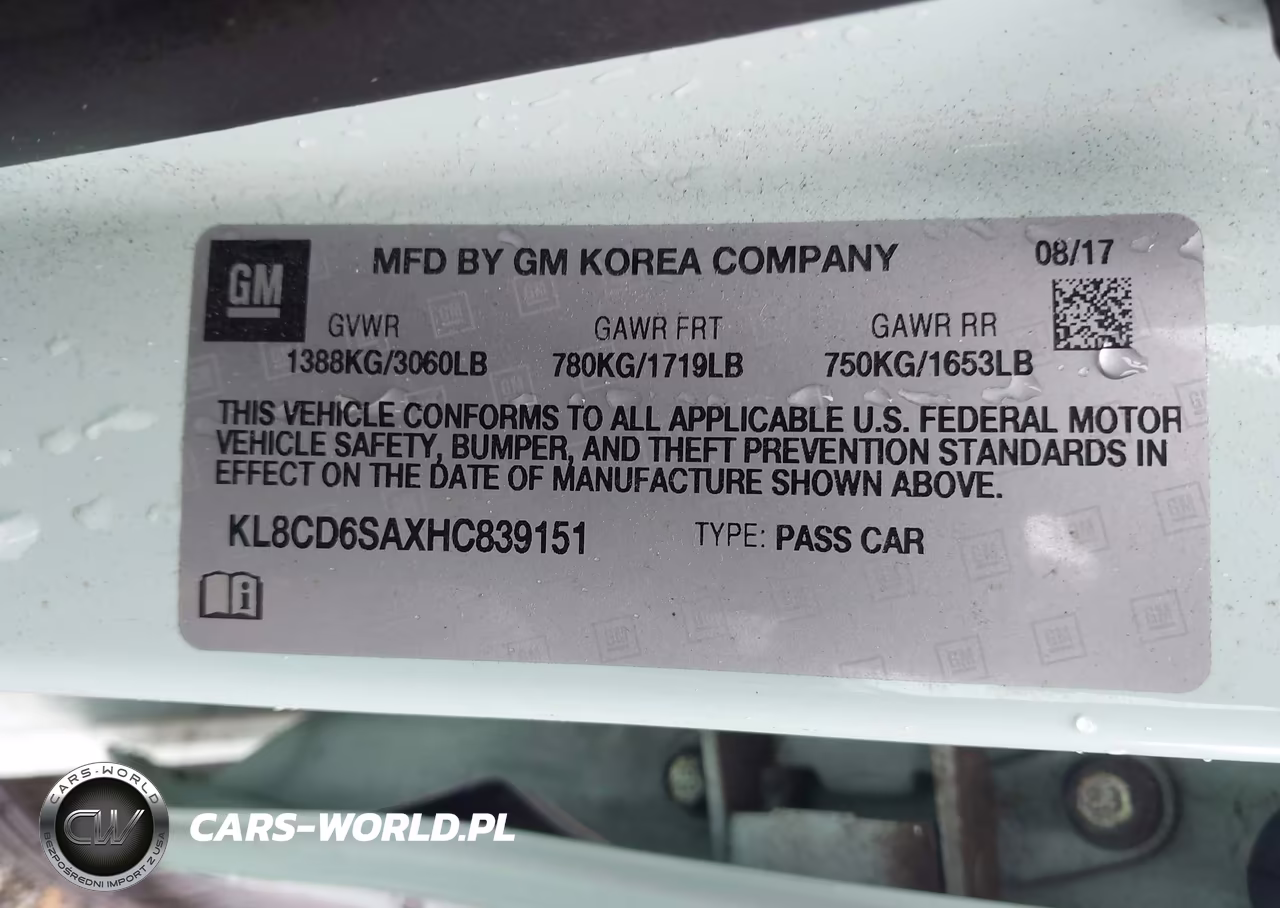2017 Chevrolet Spark 1Lt Cvt VIN:KL8CD6SAXHC839151 - 9