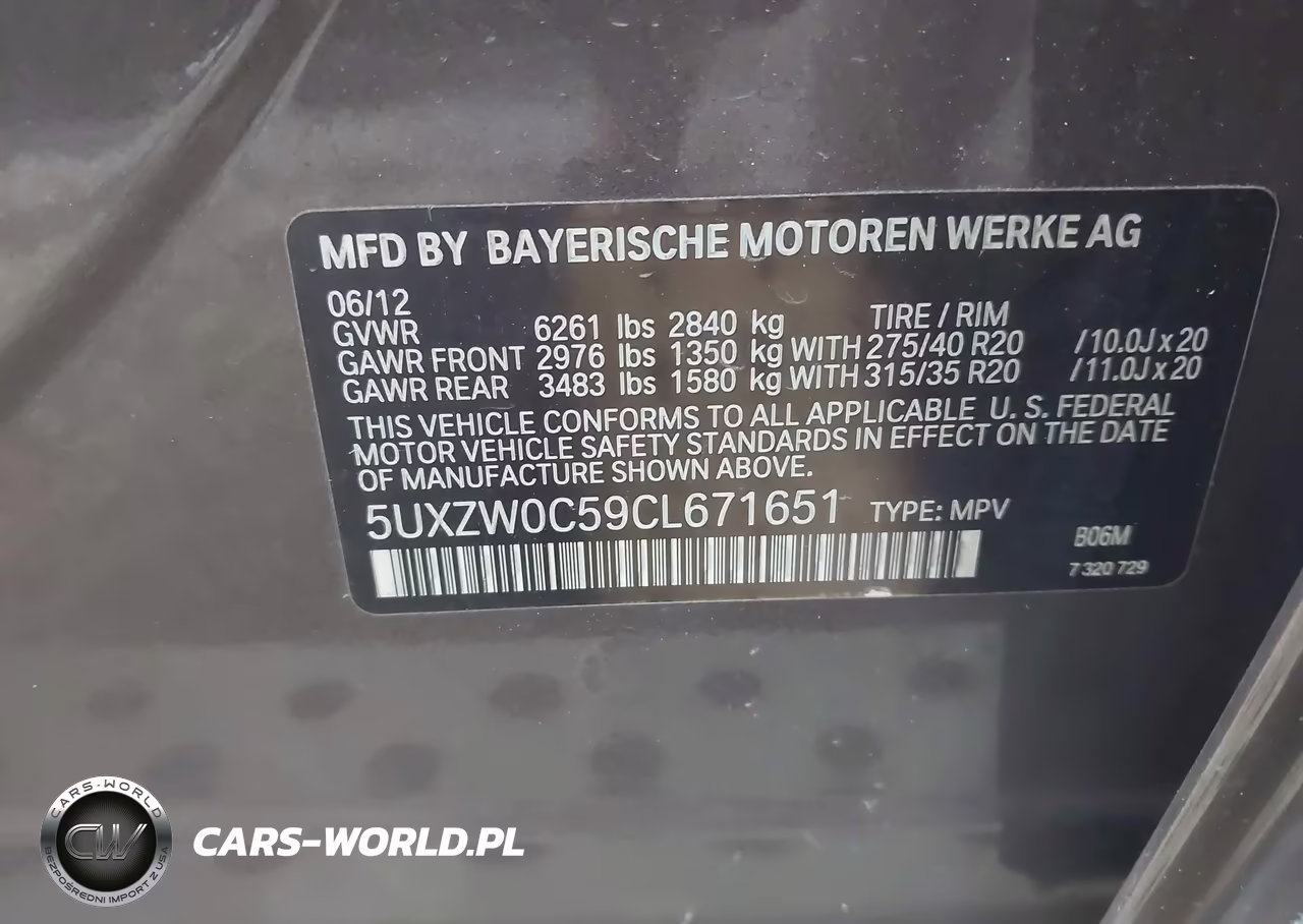 2012 BMW X5 xDrive35D VIN:5UXZW0C59CL671651 - 9