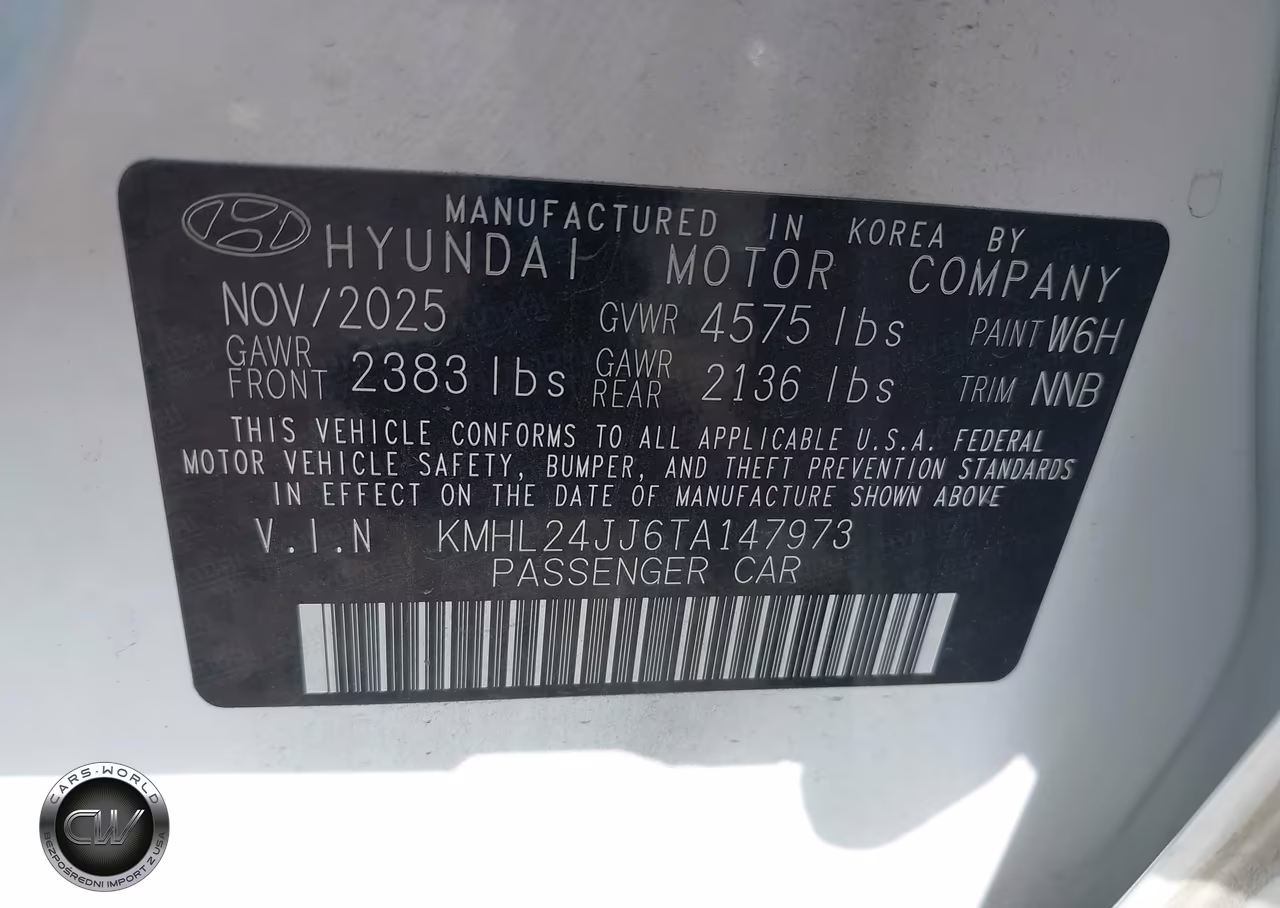2026 Hyundai Sonata Hybrid Blue VIN:KMHL24JJ6TA147973 - 9