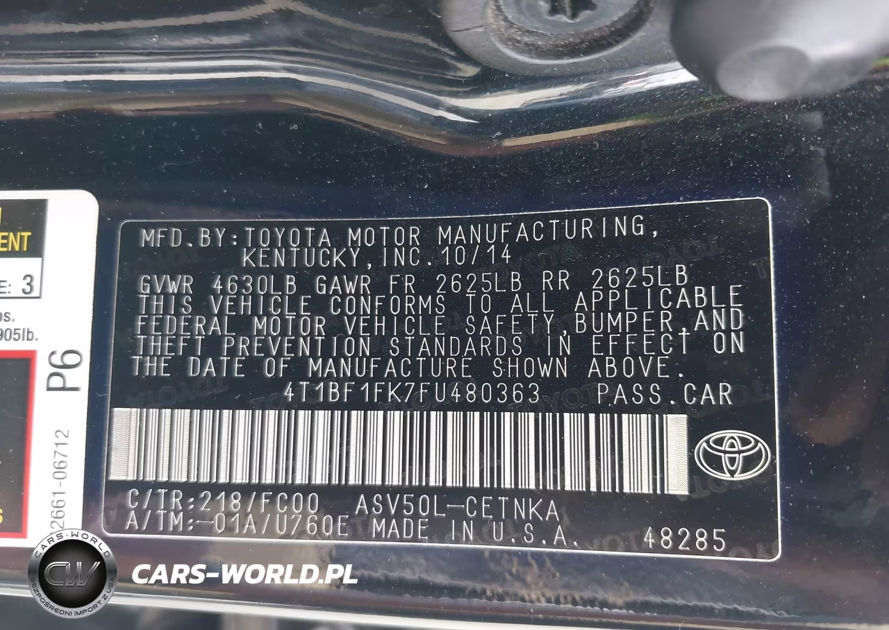 2015 Toyota Camry Le VIN:4T1BF1FK7FU480363 - 9