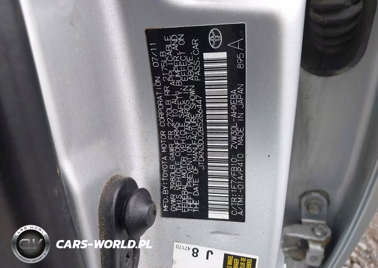2011 Toyota Prius Two VIN:JTDKN3DU2B5286447 - 9