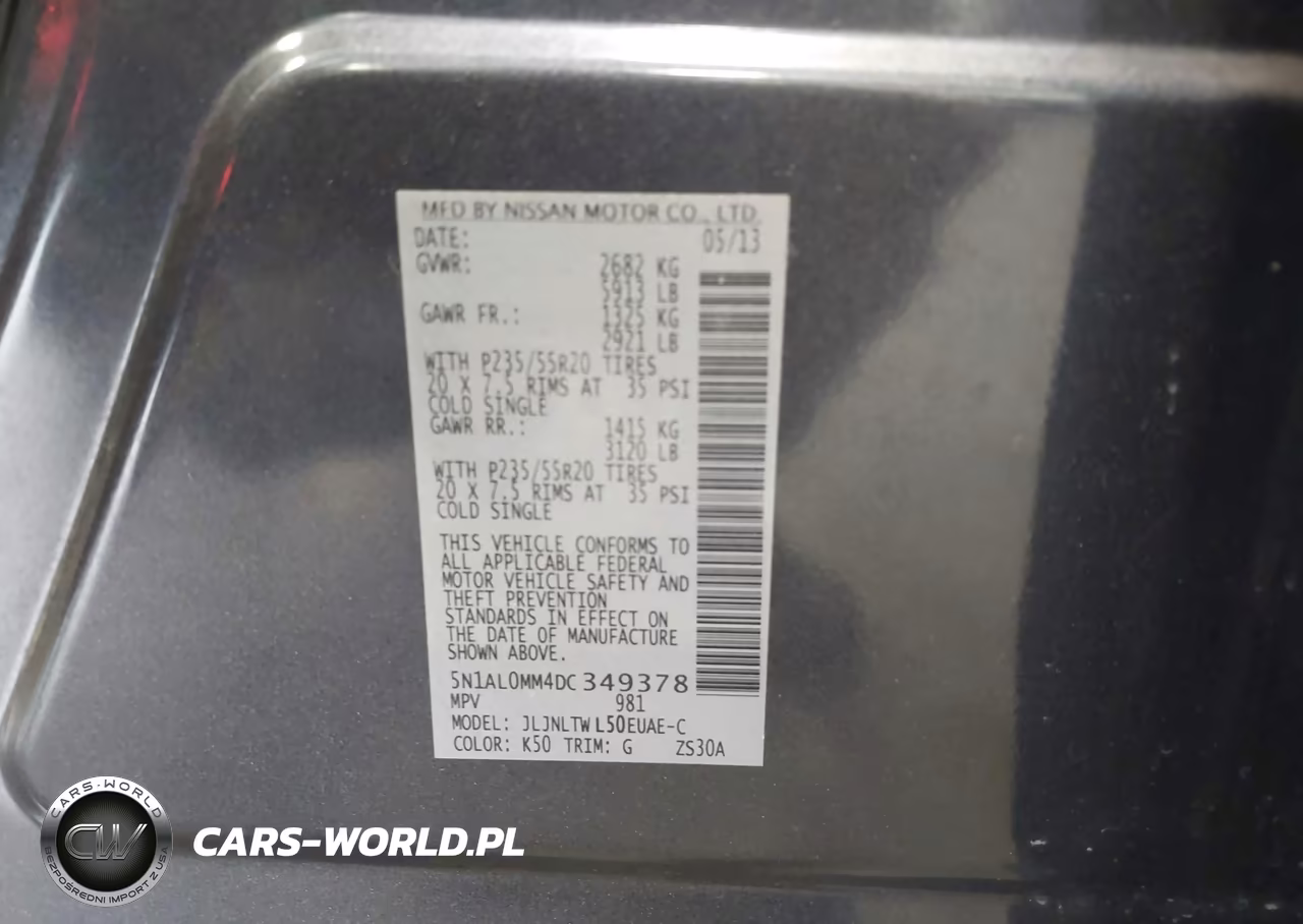 2013 Infiniti Jx35 VIN:5N1AL0MM4DC349378 - 9