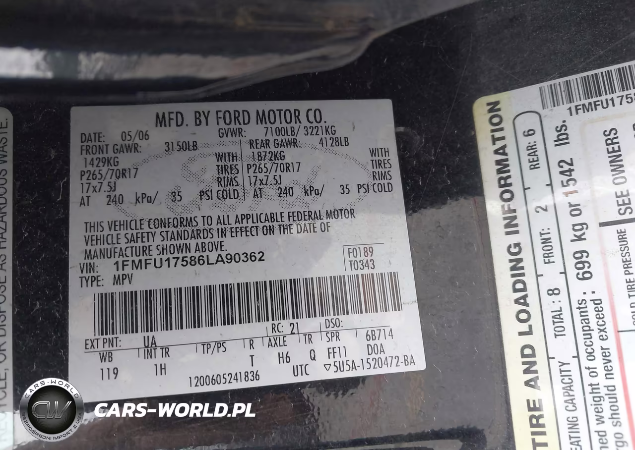 2006 Ford Expedition Eddie Bauer-King Ranch VIN:1FMFU17586LA90362 - 9