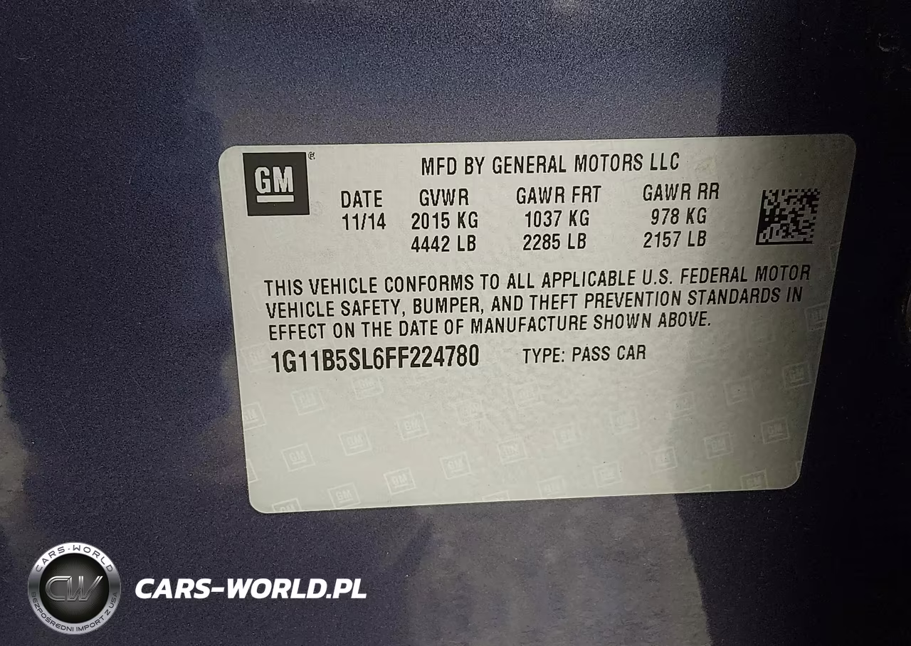 2015 Chevrolet Malibu Ls VIN:1G11B5SL6FF224780 - 9