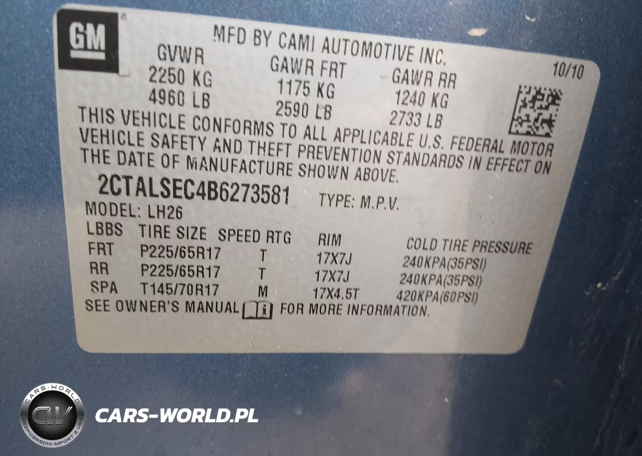 2011 GMC Terrain Sle-2 VIN:2CTALSEC4B6273581 - 9