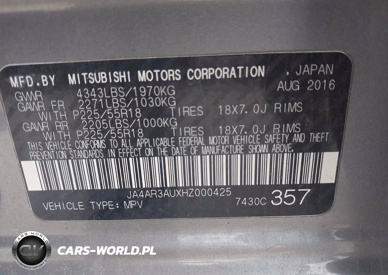 2017 Mitsubishi Outlander Sport 2.0 Le VIN:JA4AR3AUXHZ000425 - 9