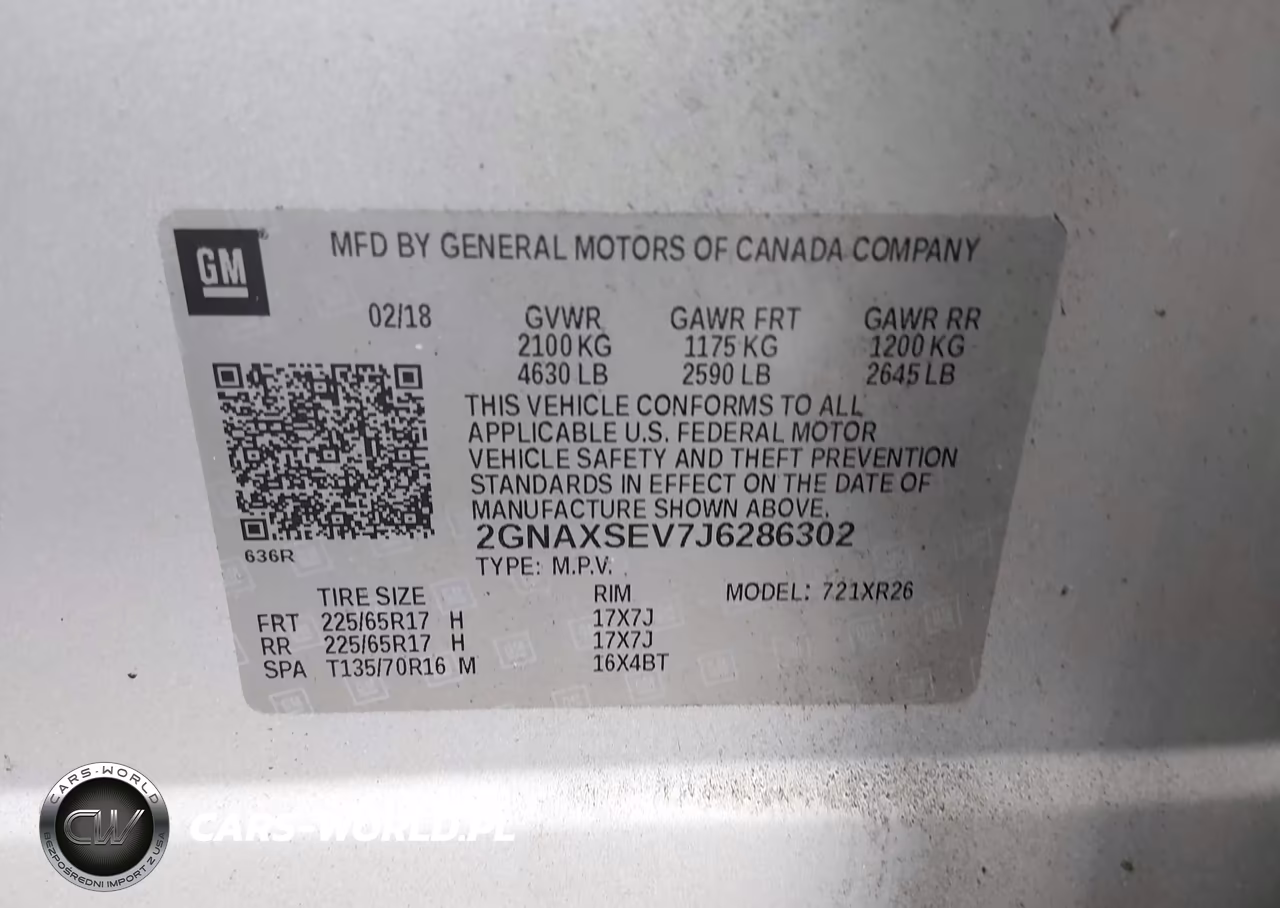 2018 Chevrolet Equinox Lt VIN:2GNAXSEV7J6286302 - 9