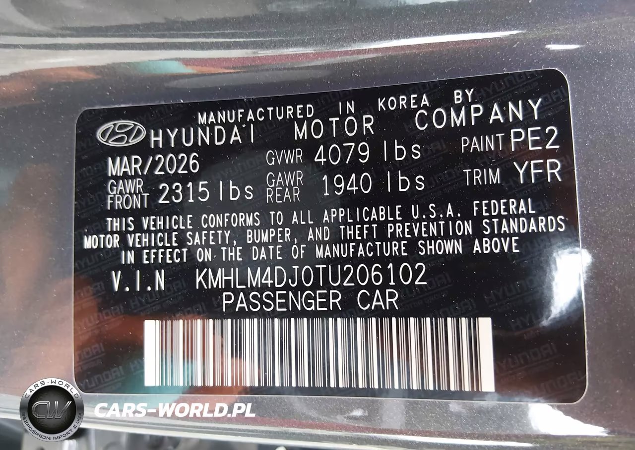 2026 Hyundai Elantra Hybrid Blue VIN:KMHLM4DJ0TU206102 - 9