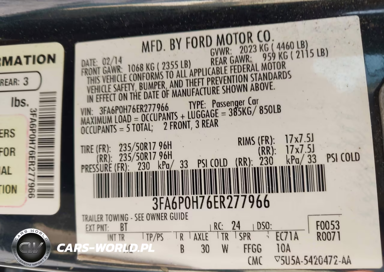 2014 Ford Fusion Se VIN:3FA6P0H76ER277966 - 9