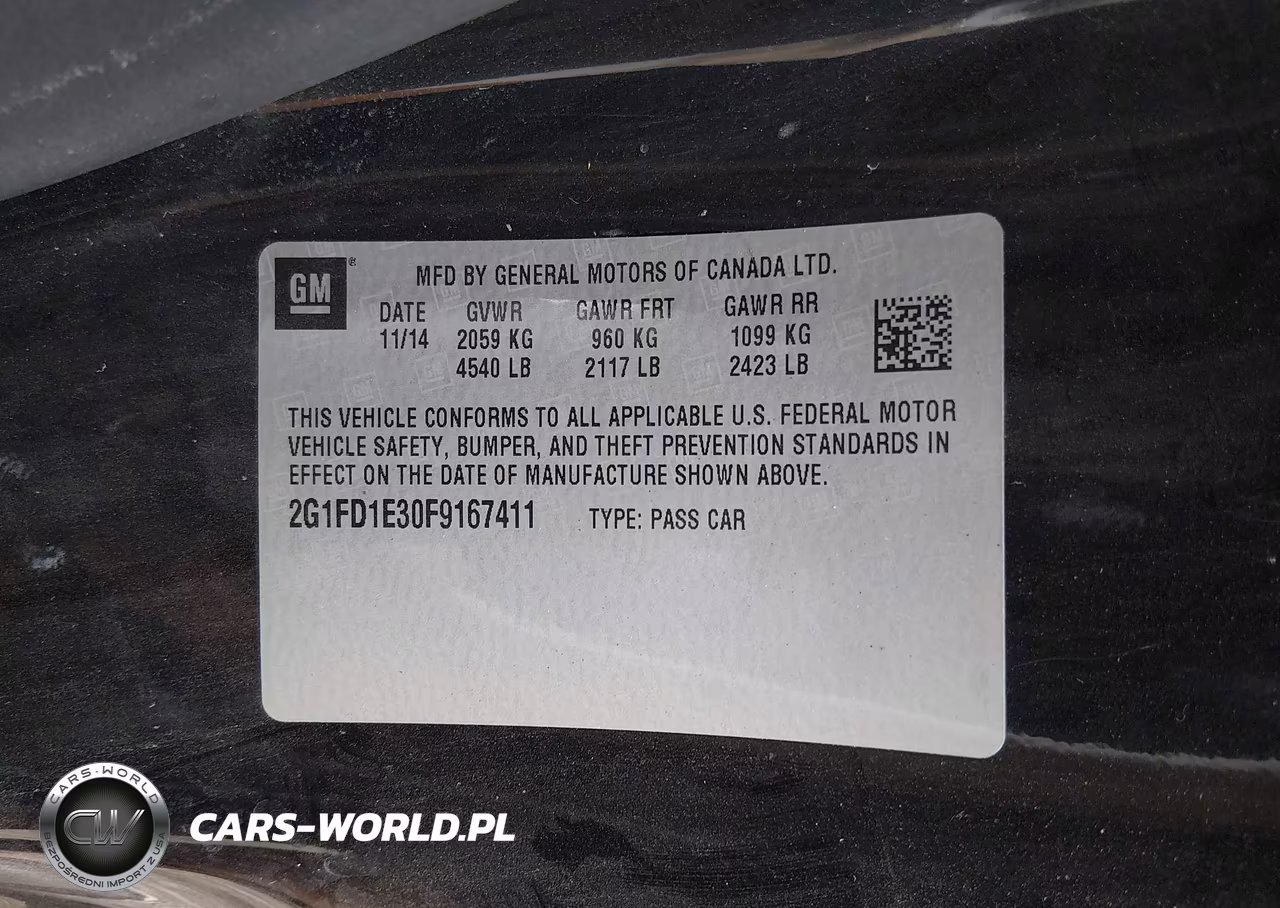 2015 Chevrolet Camaro 1Lt VIN:2G1FD1E30F9167411 - 9