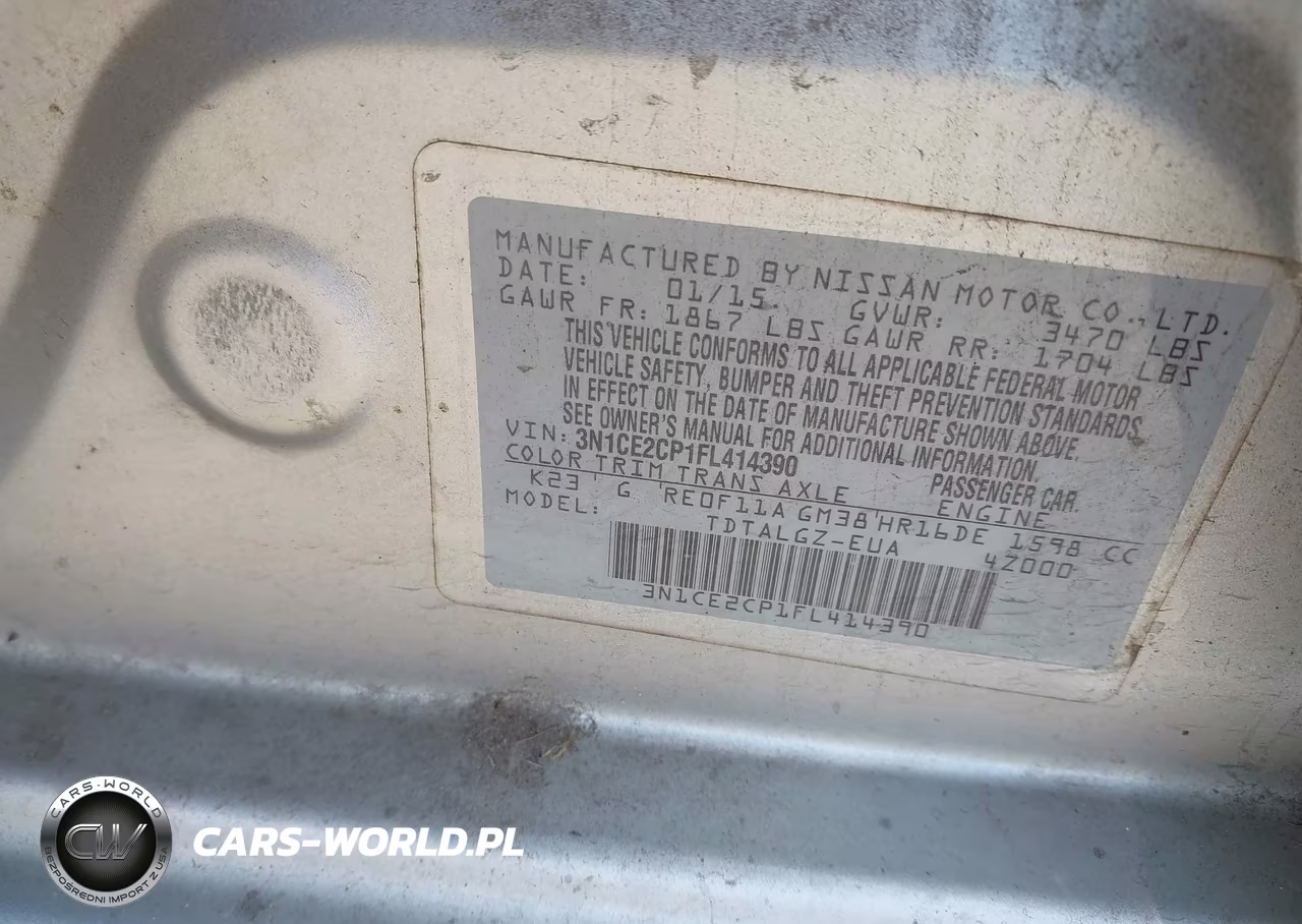 2015 Nissan Versa Note Sr VIN:3N1CE2CP1FL414390 - 9