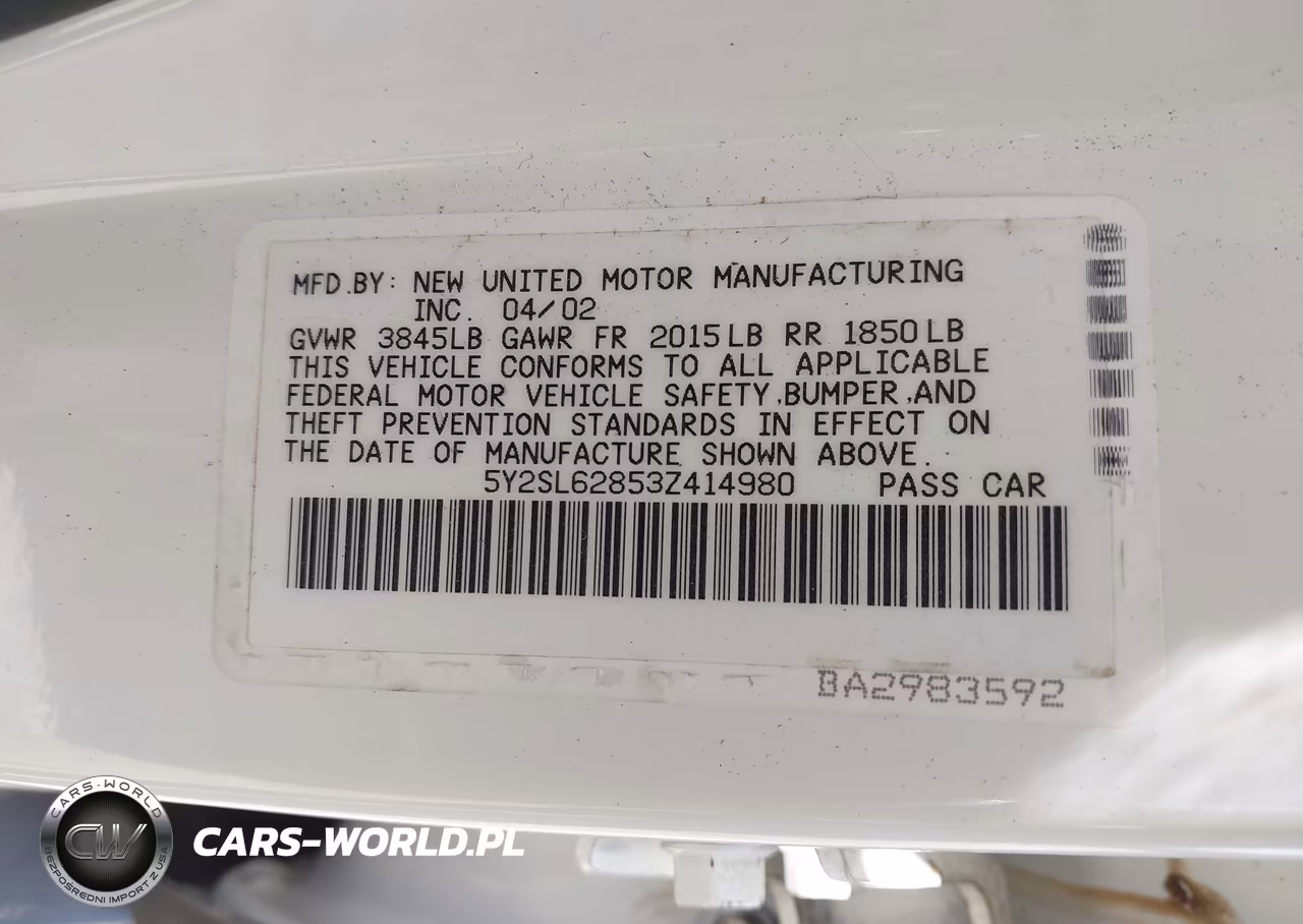 2003 Pontiac Vibe VIN:5Y2SL62853Z414980 - 9