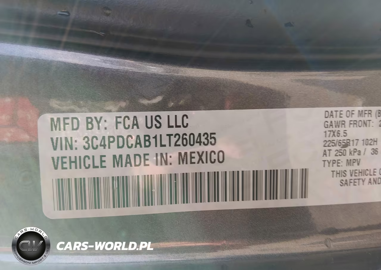 2020 Dodge Journey Se Value VIN:3C4PDCAB1LT260435 - 9