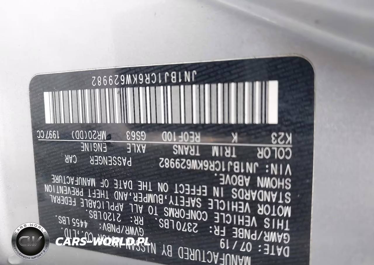 2019 Nissan Rogue Sport Sv VIN:JN1BJ1CR6KW629982 - 9