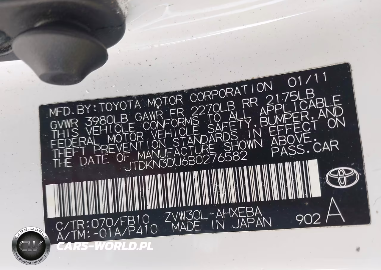 2011 Toyota Prius Two VIN:JTDKN3DU6B0276582 - 9