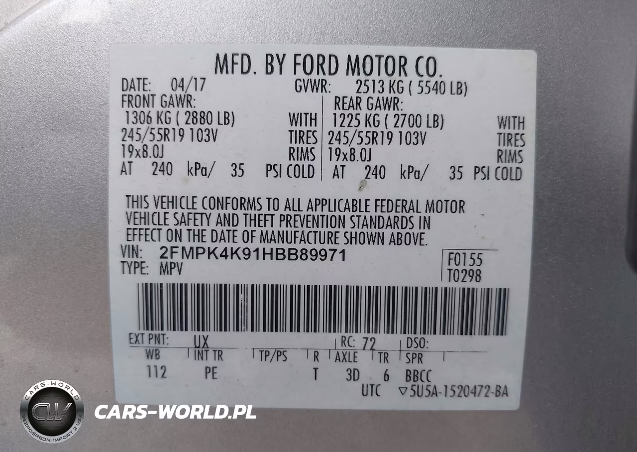 2017 Ford Edge Titanium VIN:2FMPK4K91HBB89971 - 9