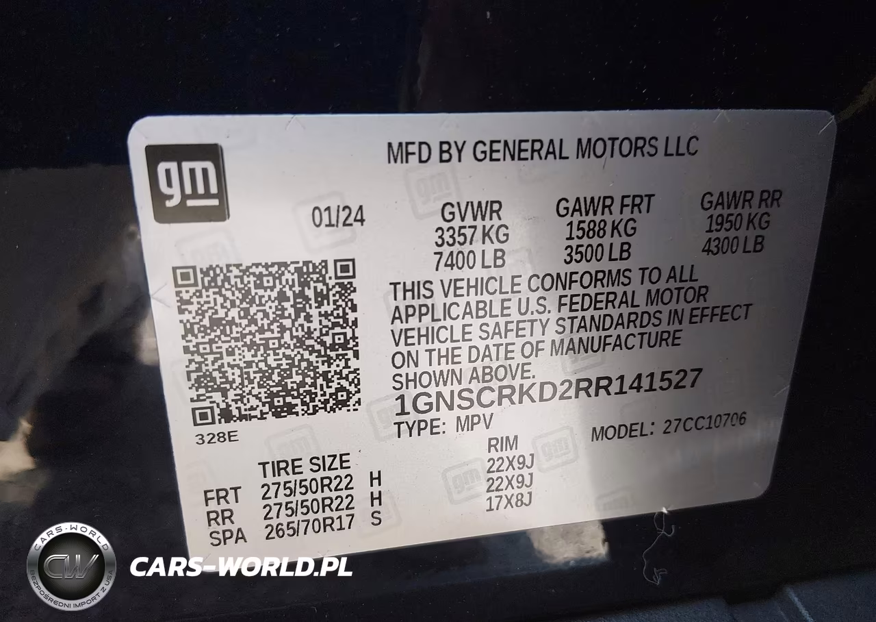 2024 Chevrolet Tahoe 2Wd Rst VIN:1GNSCRKD2RR141527 - 9