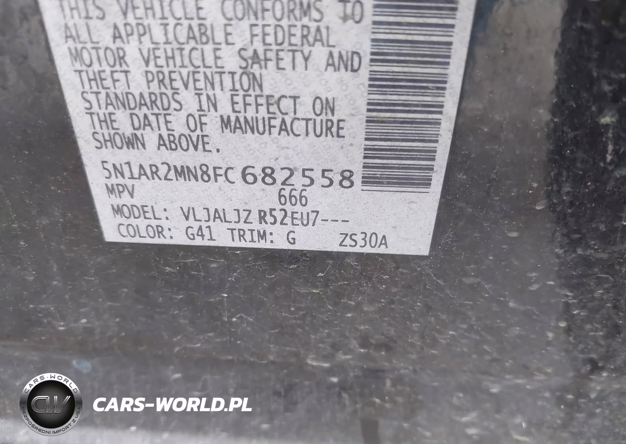 2015 Nissan Pathfinder Platinum VIN:5N1AR2MN8FC682558 - 9