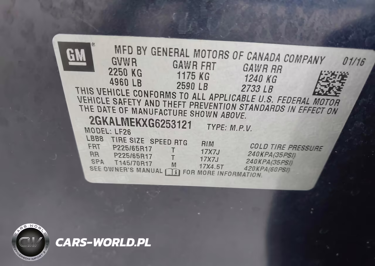 2016 GMC Terrain Sle-1 VIN:2GKALMEKXG6253121 - 9