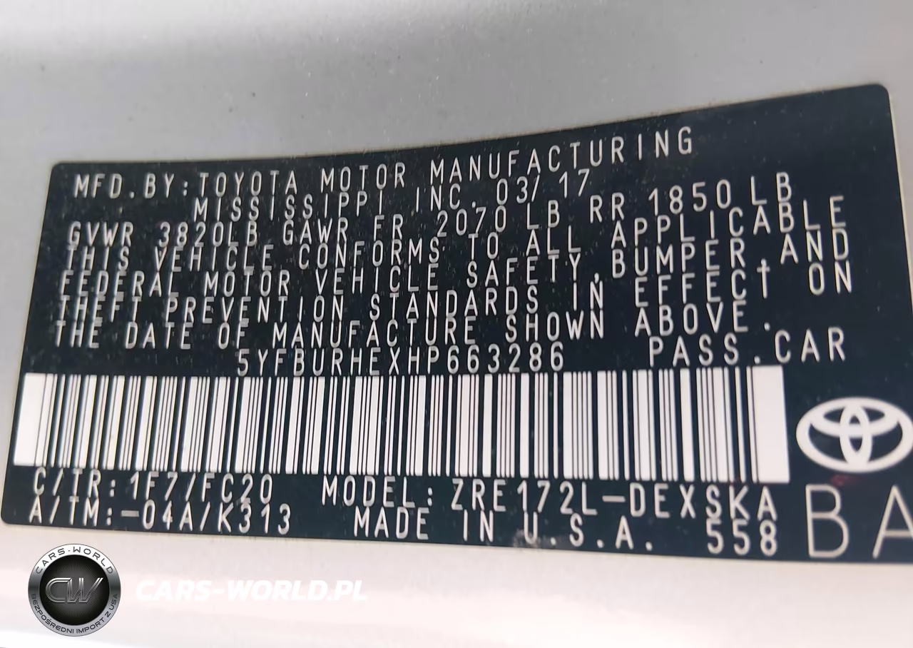 2017 Toyota Corolla Se VIN:5YFBURHEXHP663286 - 9