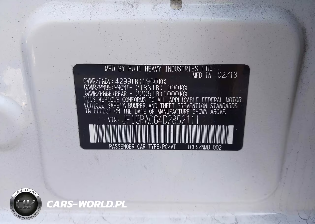 2013 Subaru Impreza 2.0I Premium VIN:JF1GPAC64D2852111 - 9