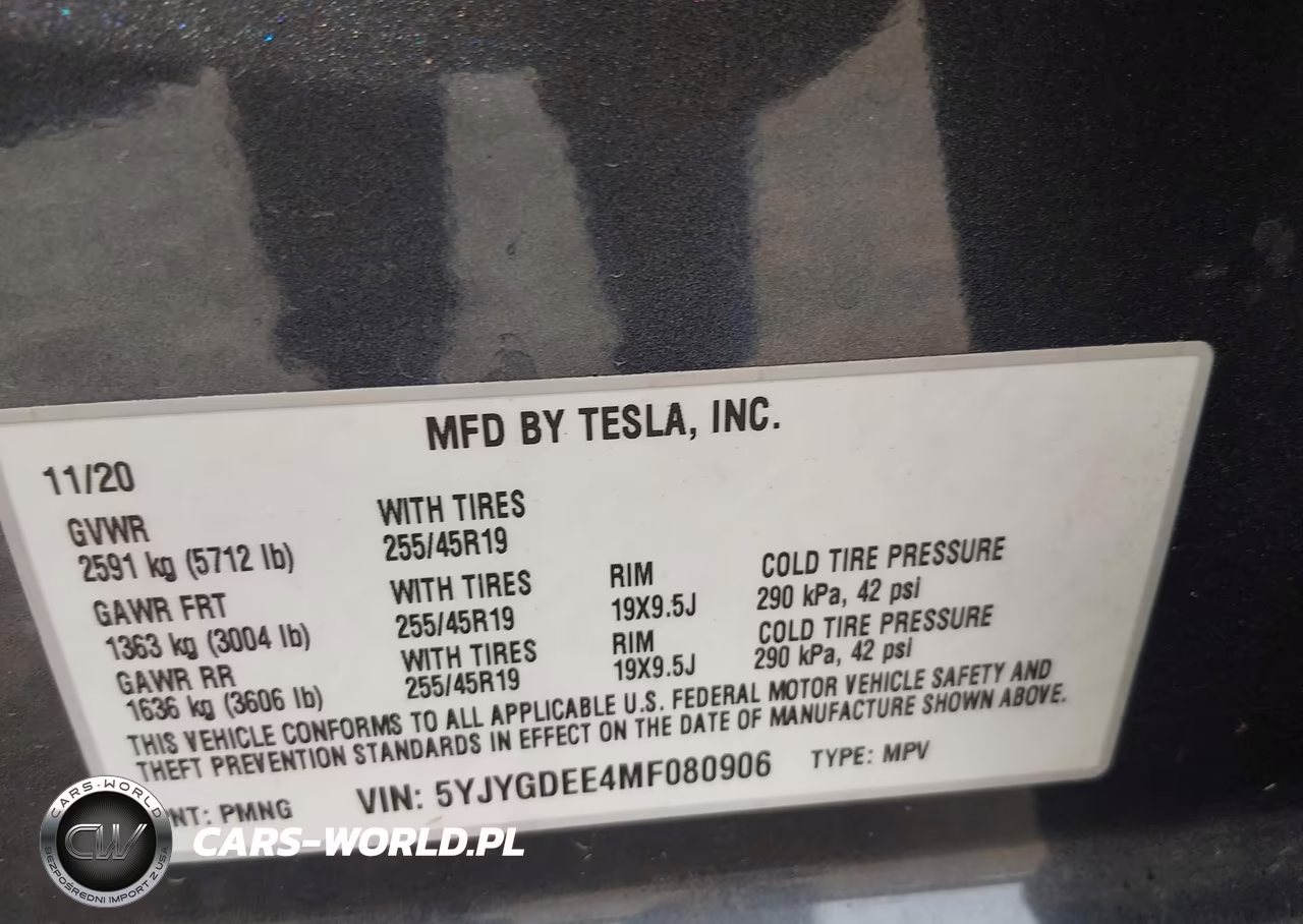 2021 Tesla Model Y Long Range Dual Motor All-Wheel Drive VIN:5YJYGDEE4MF080906 - 9