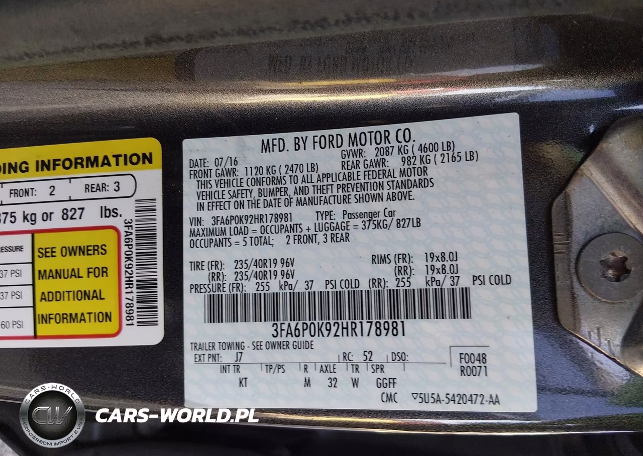 2017 Ford Fusion Titanium VIN:3FA6P0K92HR178981 - 9