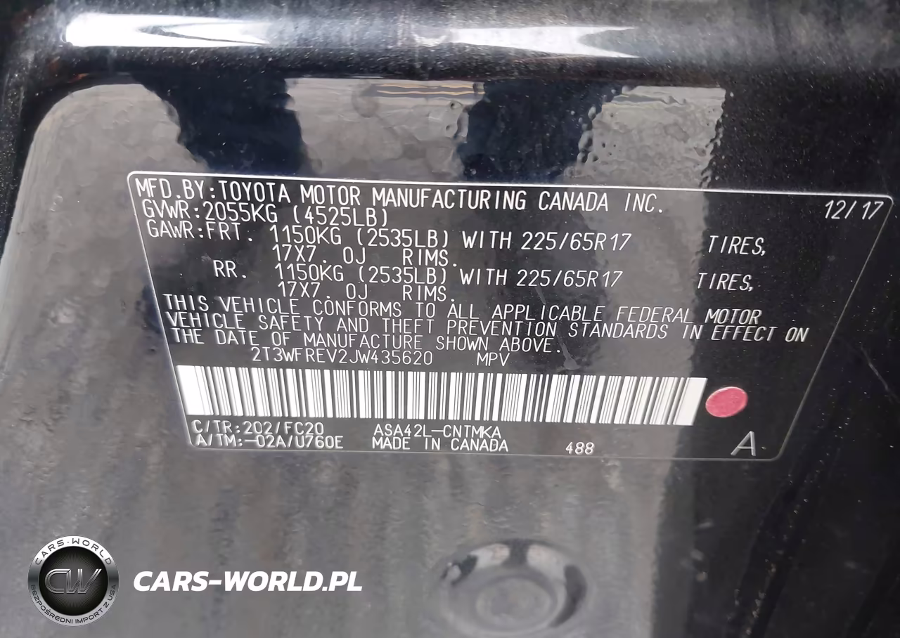 2018 Toyota Rav4 Xle VIN:2T3WFREV2JW435620 - 9