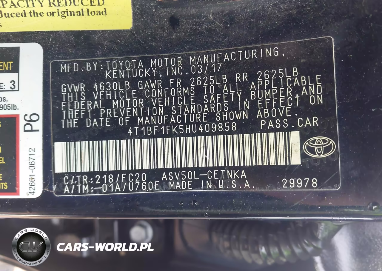 2017 Toyota Camry Le VIN:4T1BF1FK5HU409858 - 9