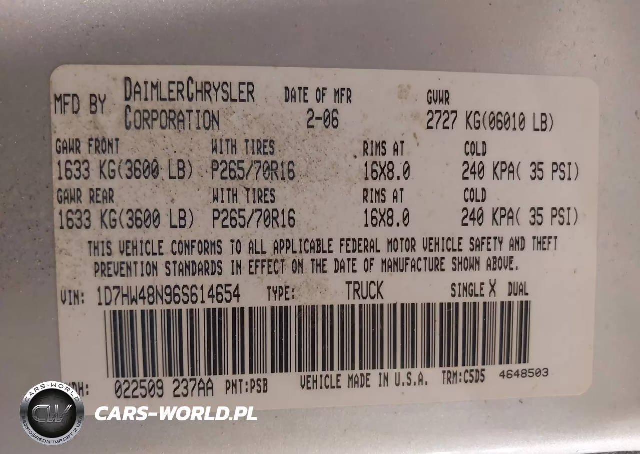 2006 Dodge Dakota Slt VIN:1D7HW48N96S614654 - 9