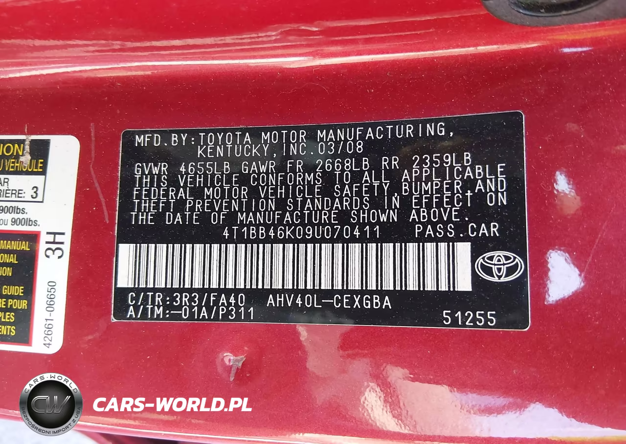 2009 Toyota Camry Hybrid VIN:4T1BB46K09U070411 - 9