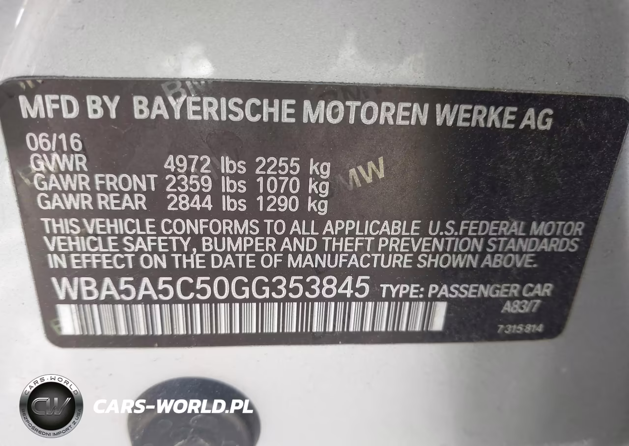 2016 BMW 528I VIN:WBA5A5C50GG353845 - 9