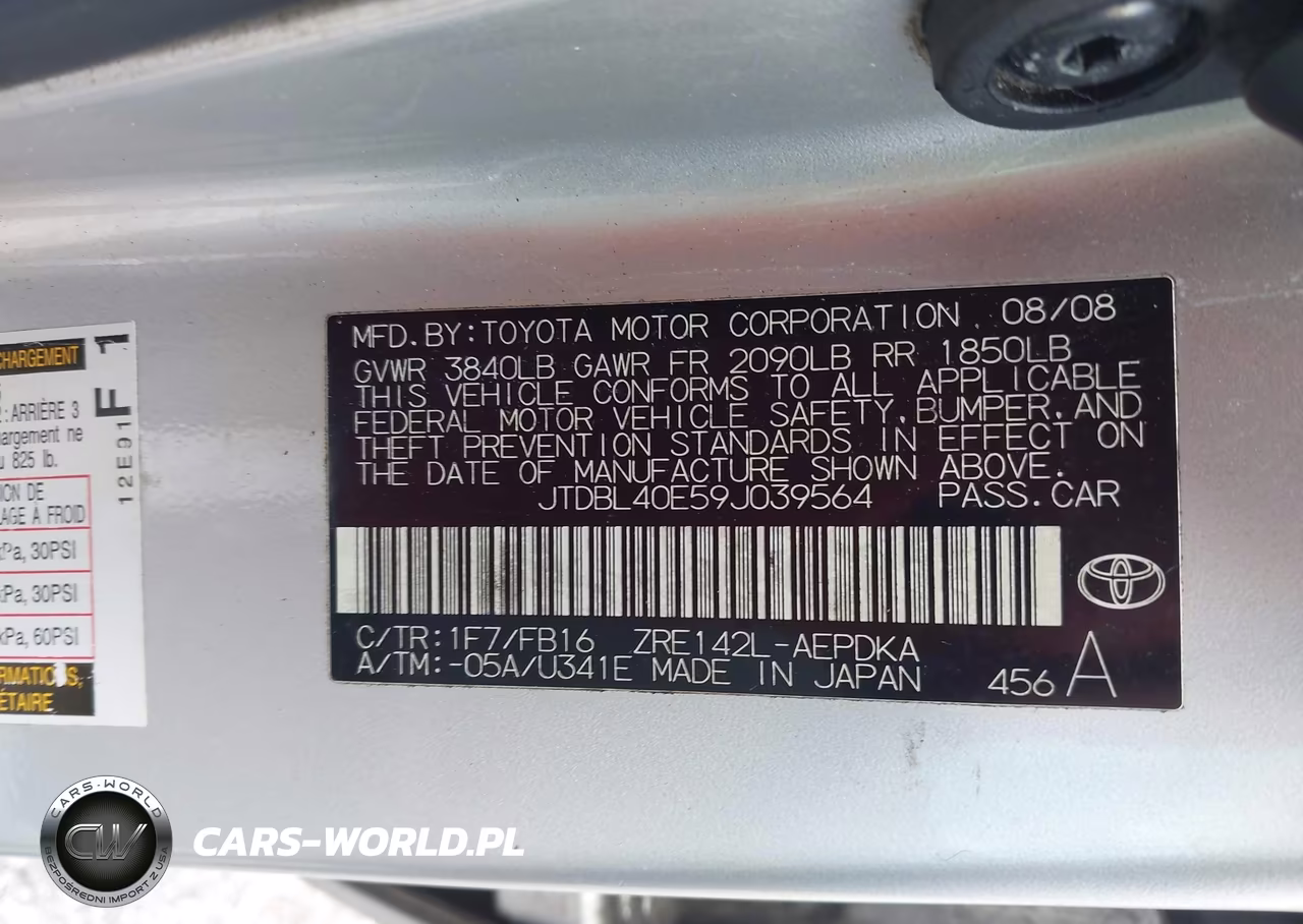2009 Toyota Corolla Le VIN:JTDBL40E59J039564 - 9
