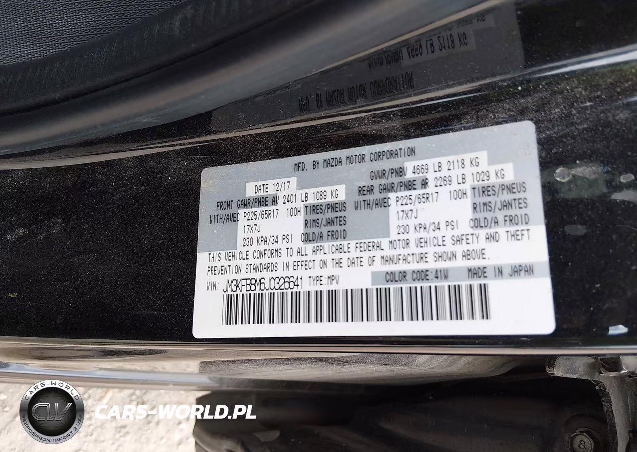 2018 Mazda Cx-5 Sport VIN:JM3KFBBM6J0326641 - 9