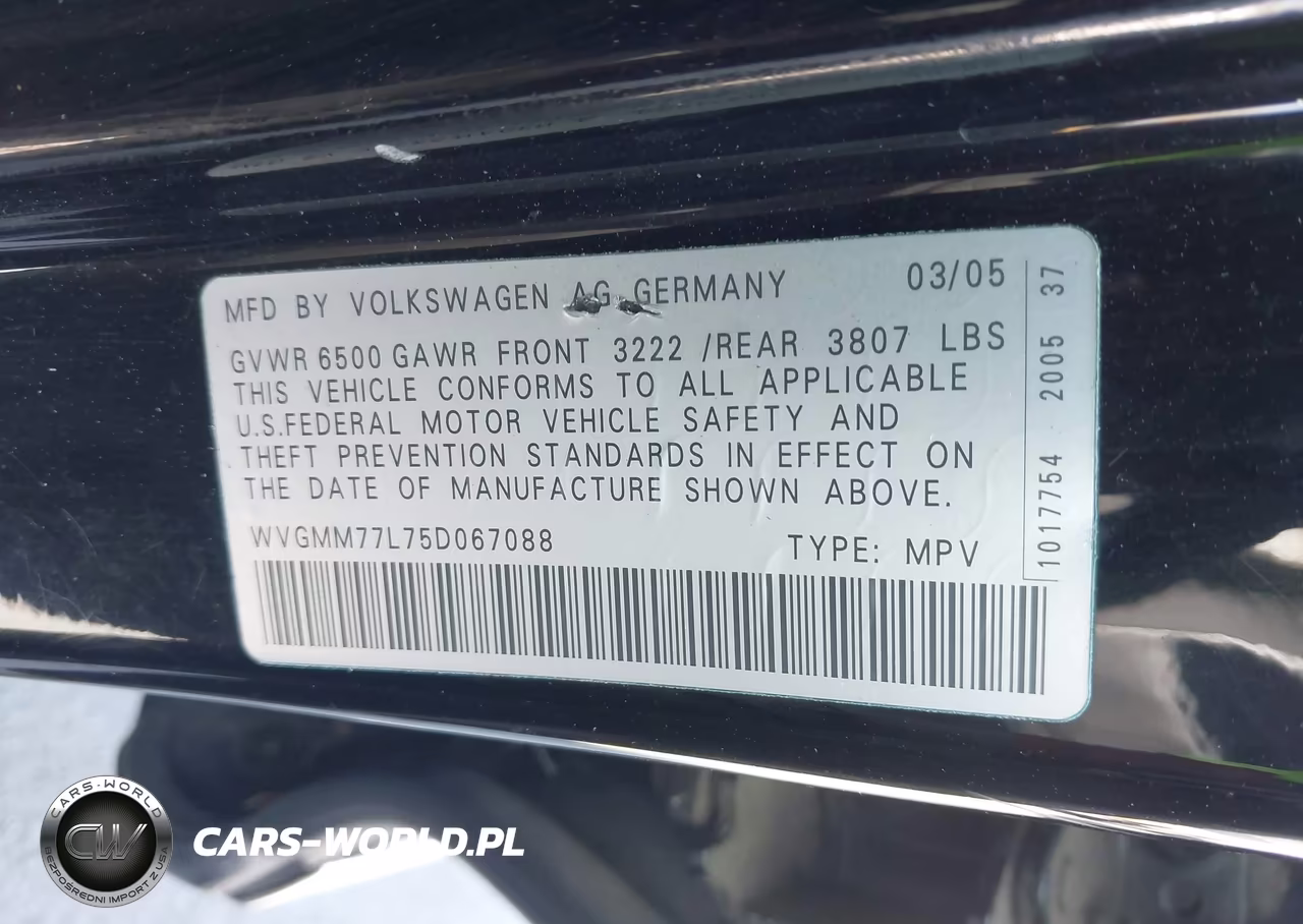 2005 Volkswagen Touareg V8 VIN:WVGMM77L75D067088 - 9
