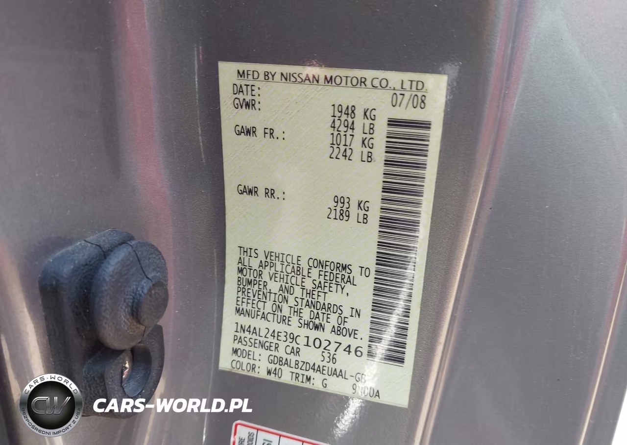 2009 Nissan Altima 2.5 S VIN:1N4AL24E39C102746 - 9