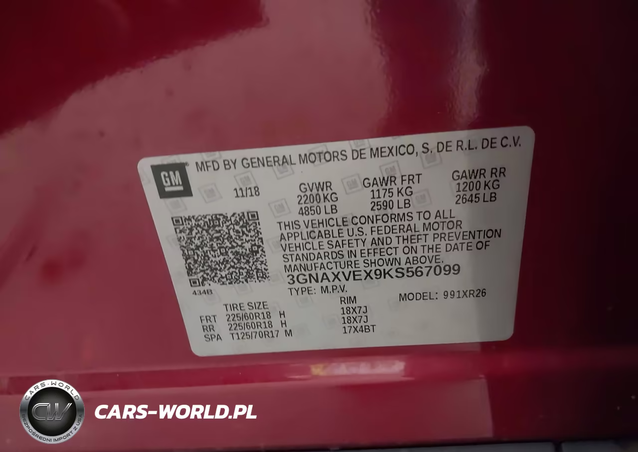 2019 Chevrolet Equinox Lt VIN:3GNAXVEX9KS567099 - 9