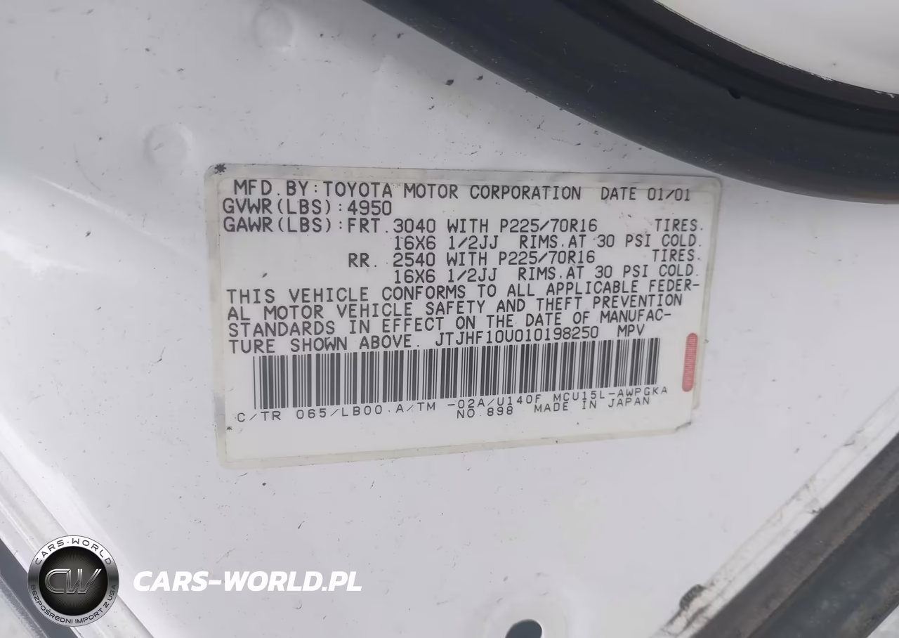 2001 Lexus Rx 300 VIN:JTJHF10U010198250 - 9