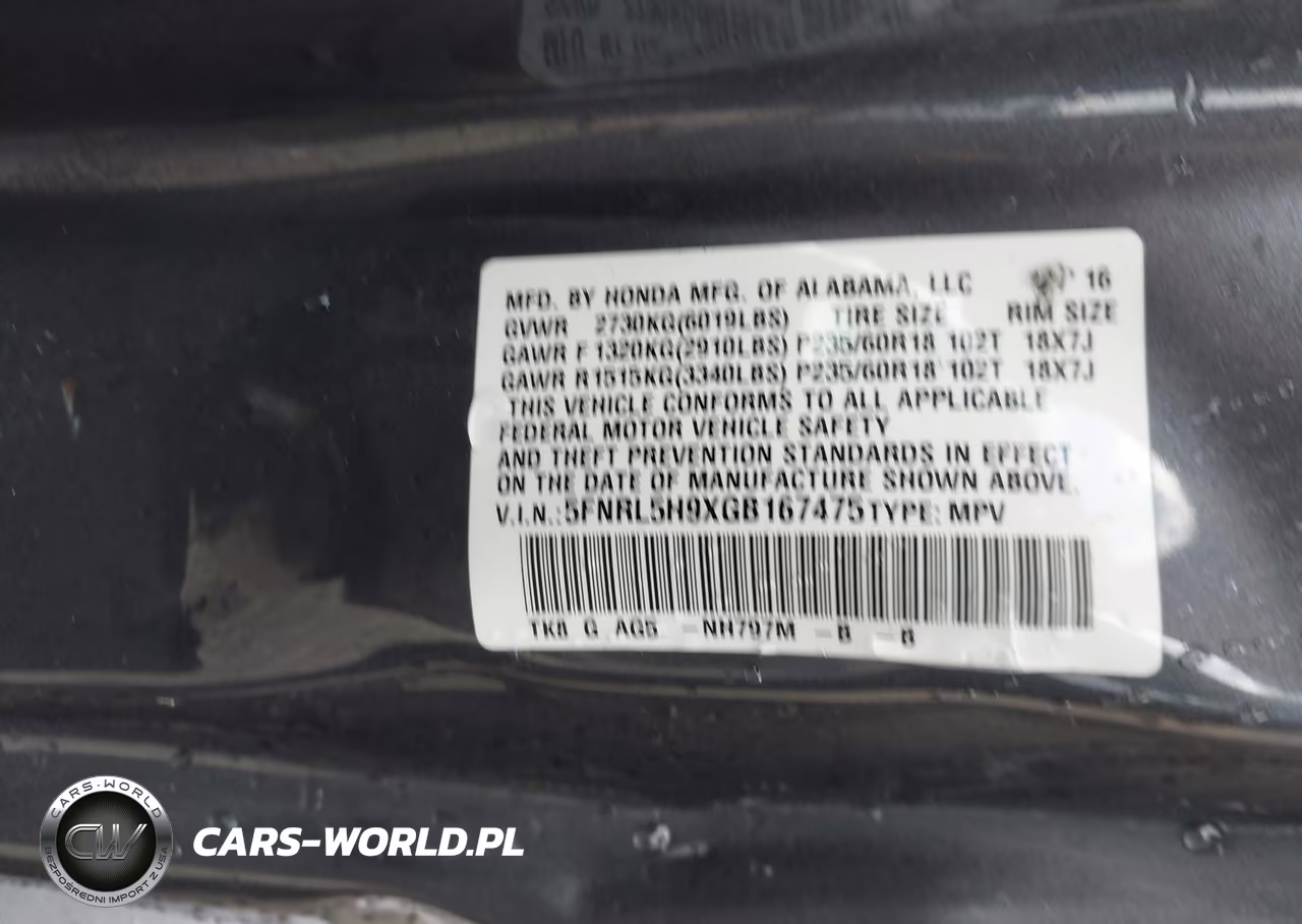 2016 Honda Odyssey Touring-Touring Elite VIN:5FNRL5H9XGB167475 - 9
