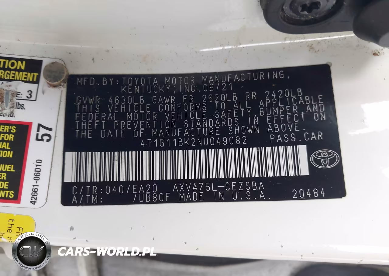 2022 Toyota Camry Se Awd VIN:4T1G11BK2NU049082 - 9