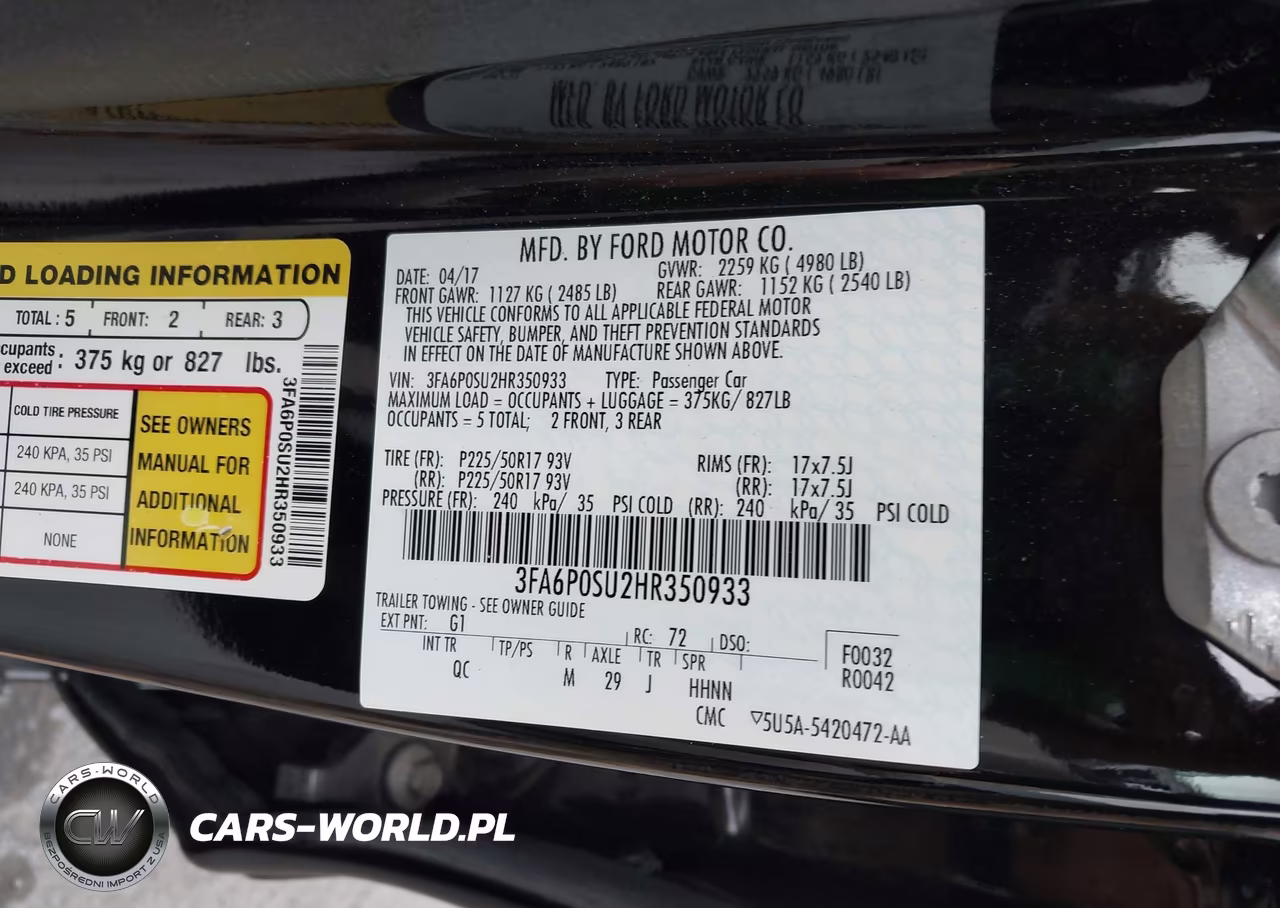 2017 Ford Fusion Energi Platinum VIN:3FA6P0SU2HR350933 - 9