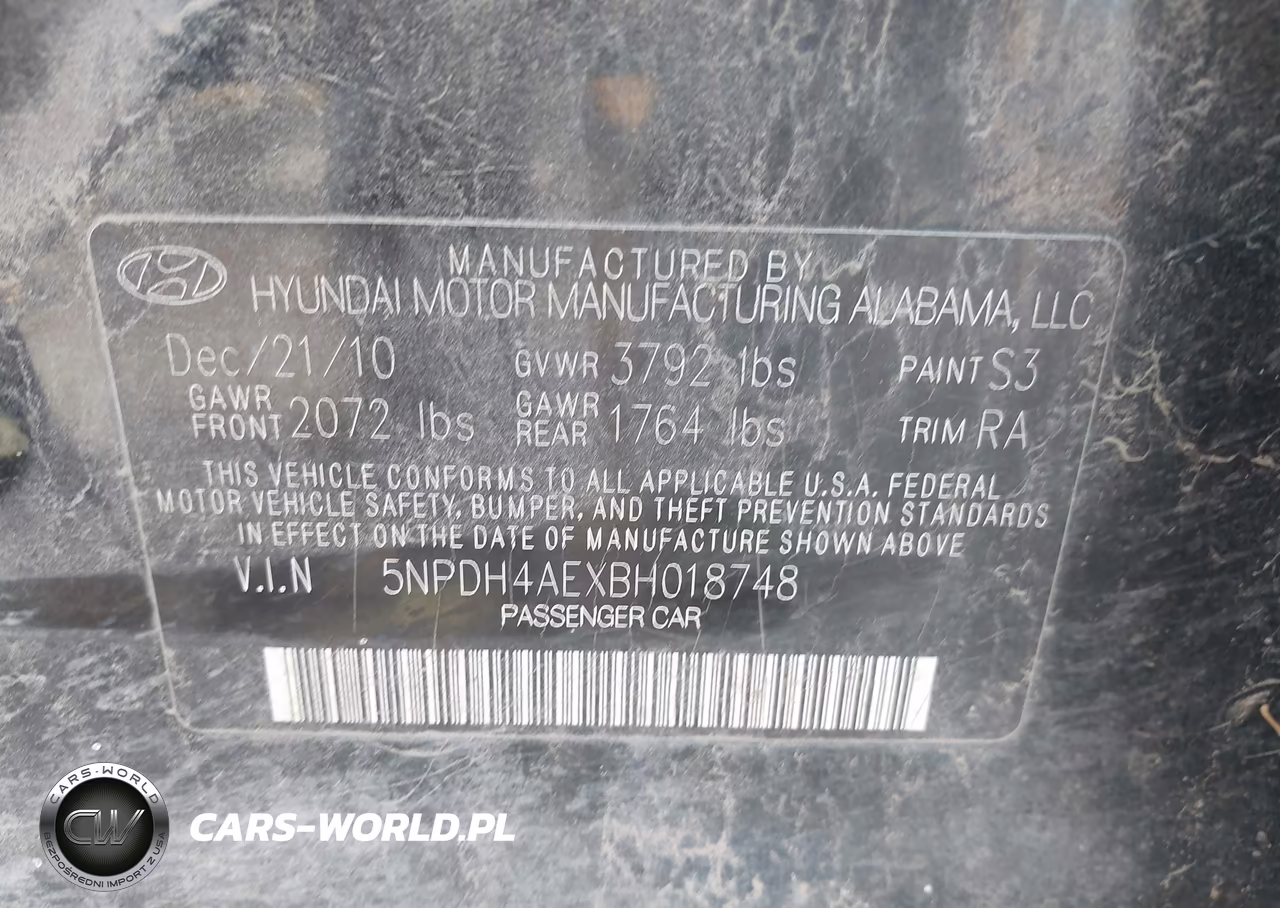 2011 Hyundai Elantra Limited VIN:5NPDH4AEXBH018748 - 9