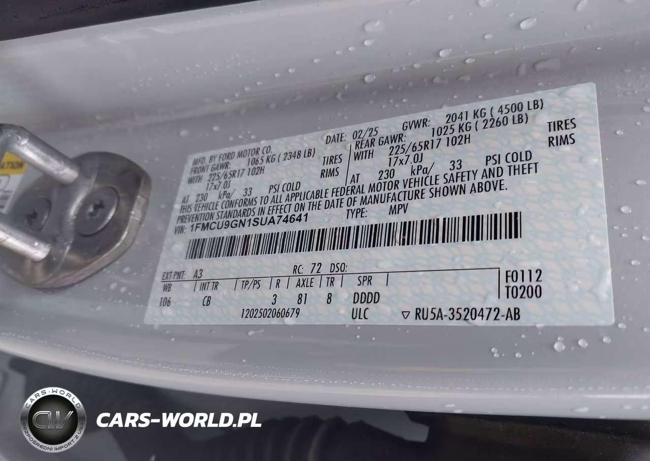 2025 Ford Escape Active VIN:1FMCU9GN1SUA74641 - 9