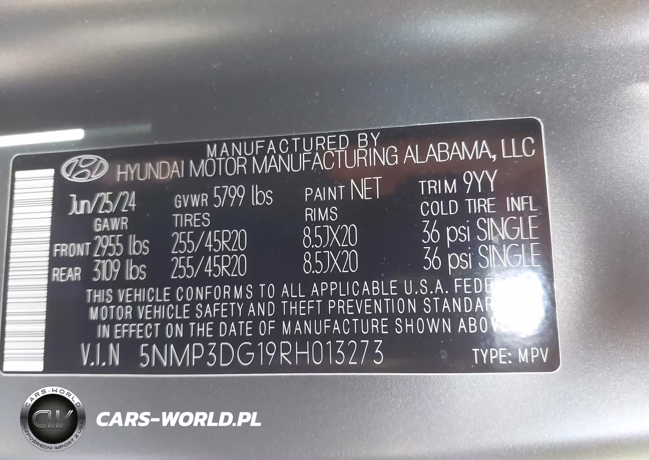 2024 Hyundai Santa Fe Hybrid Limited VIN:5NMP3DG19RH013273 - 9