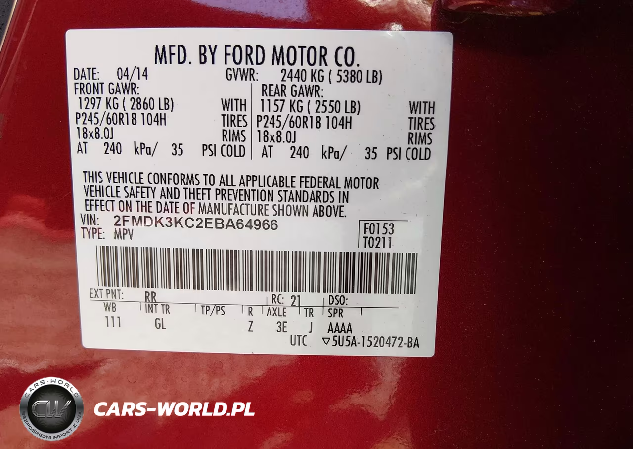 2014 Ford Edge Limited VIN:2FMDK3KC2EBA64966 - 9