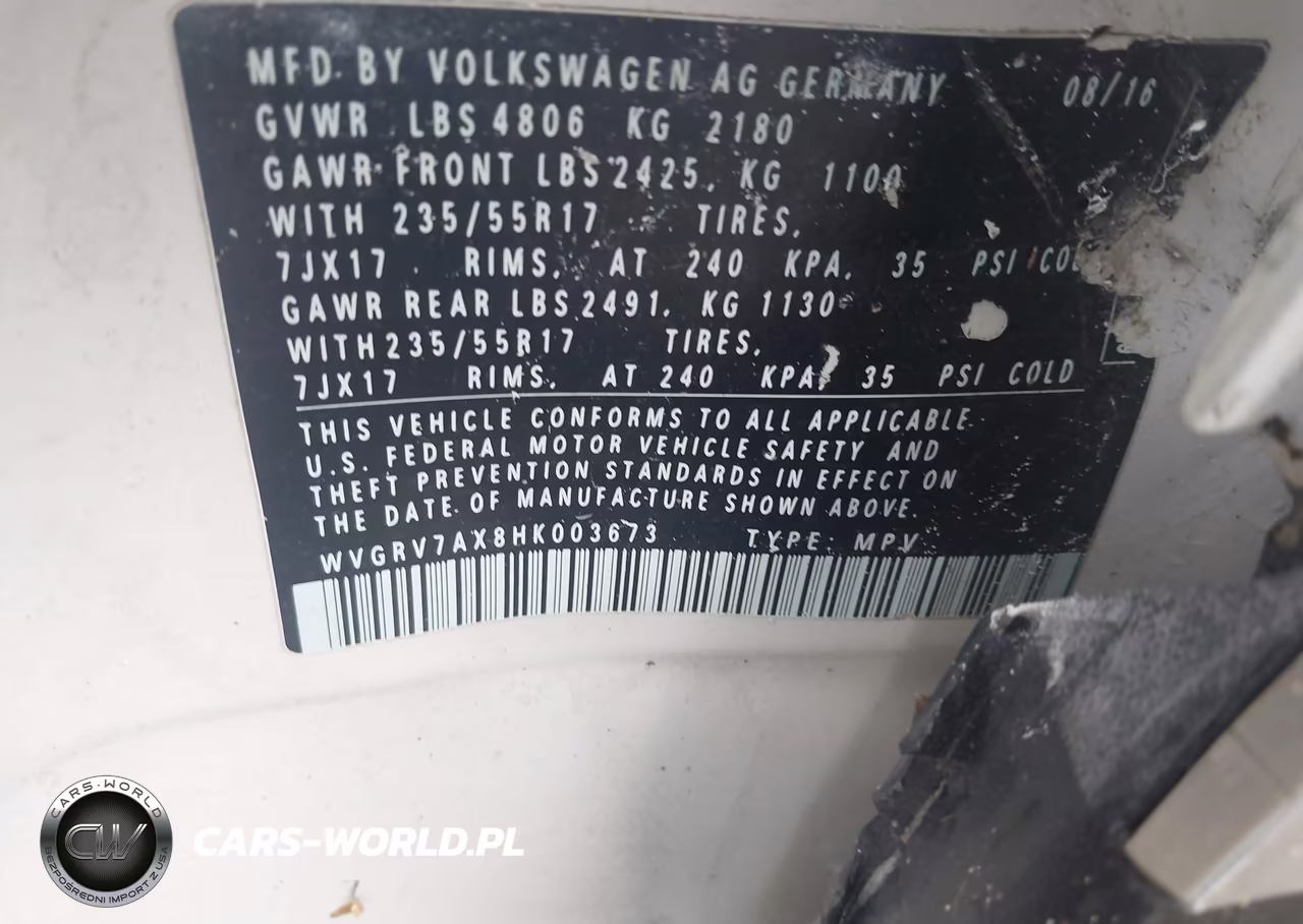 2017 Volkswagen Tiguan 2.0T Wolfsburg Edition VIN:WVGRV7AX8HK003673 - 9