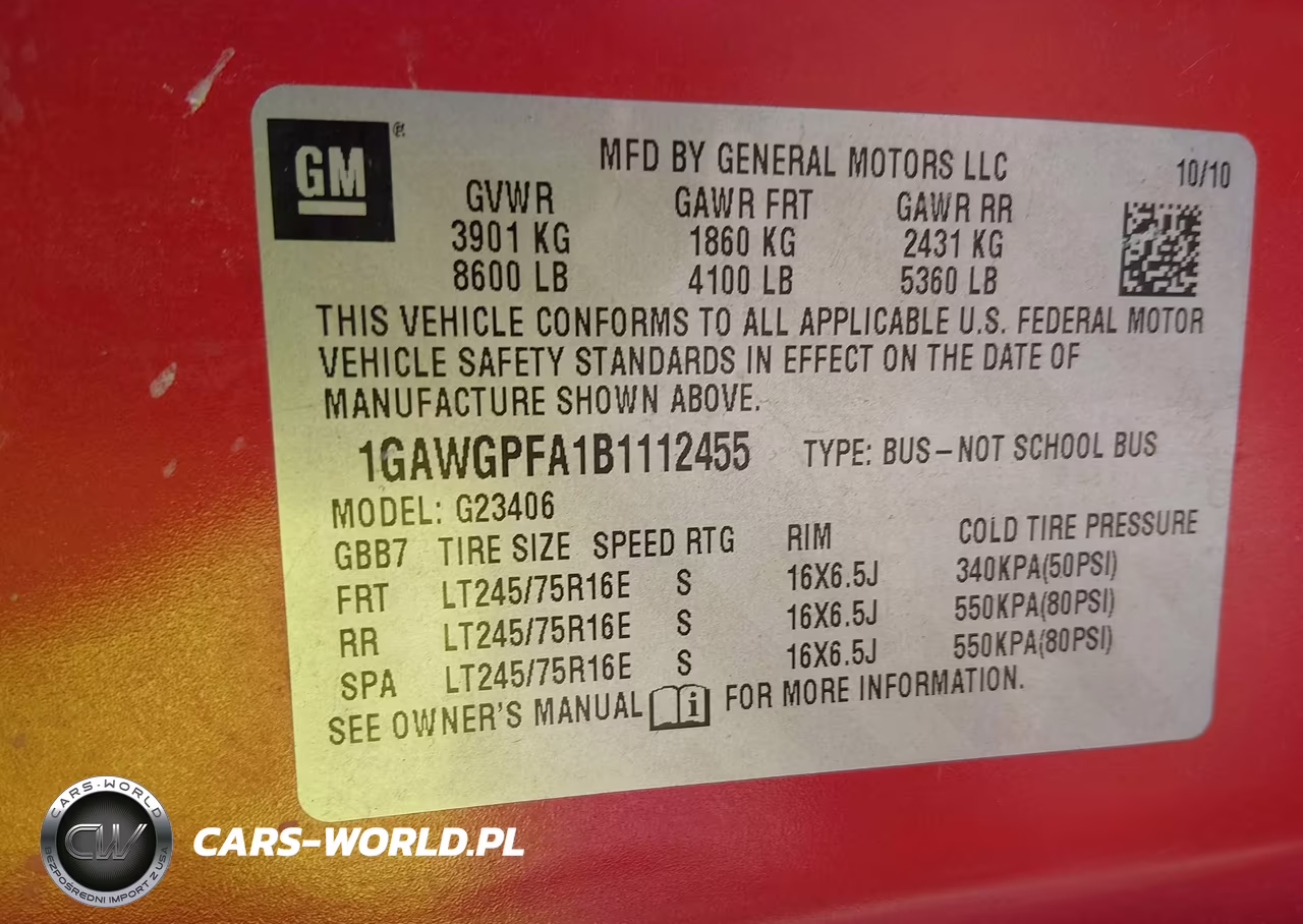 2011 Chevrolet Express 2500 Ls VIN:1GAWGPFA1B1112455 - 9