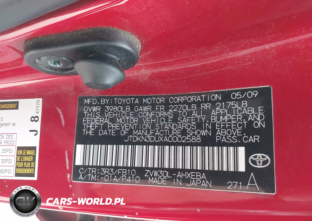 2010 Toyota Prius Iii VIN:JTDKN3DUXA0002588 - 9